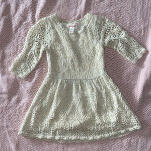 Cat & Jack Knitted Cream and Gold Dress